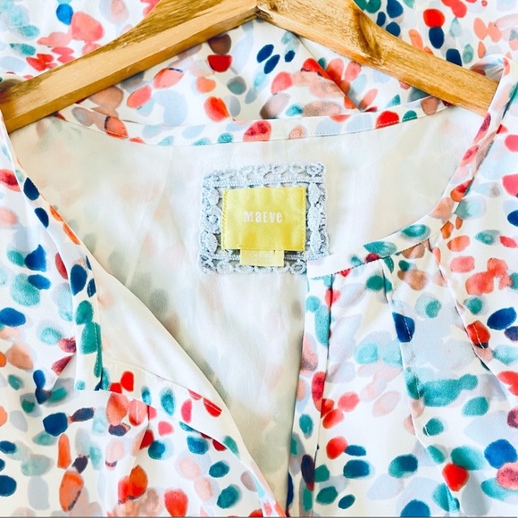 Anthropologie Maeve Watercolor Print Dress - Picture 7 of 10